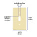 Placa de ABS para interruptor vertical, Standard, marfil