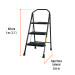 Escalerilla tubular, plegable, 3 peldaños, TRUPER