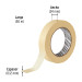 Cinta masking tape de 1" x 50 m, PRETUL