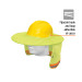 Protector solar plegable para casco, verde con reflejante