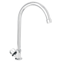 Llave individual fregadero, cuello curvo, hexagonal, BASIC