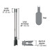 Cavador mangos de fibra de vidrio 44", PRETUL