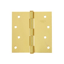 Bisagra cuadrada, 4",latonado, cabeza plana, HERMEX BASIC