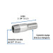 Niple de acero galvanizado 3/4" tipo botella, FOSET