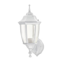 Arbotante tipo farol tradicional soportado p/exterior blanco