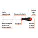 Desarmador plano 1/4" x 8" mango Comfort Grip, TRUPER