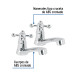 Juego llaves individuales lavabo, ABS, cruceta, BASIC