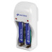 Cargador de pilas, AA, AAA y 9V incluye 2 pilas AAA, VOLTECK