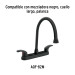 Cuello largo para mezcladora de fregadero, negro mate, AQUA