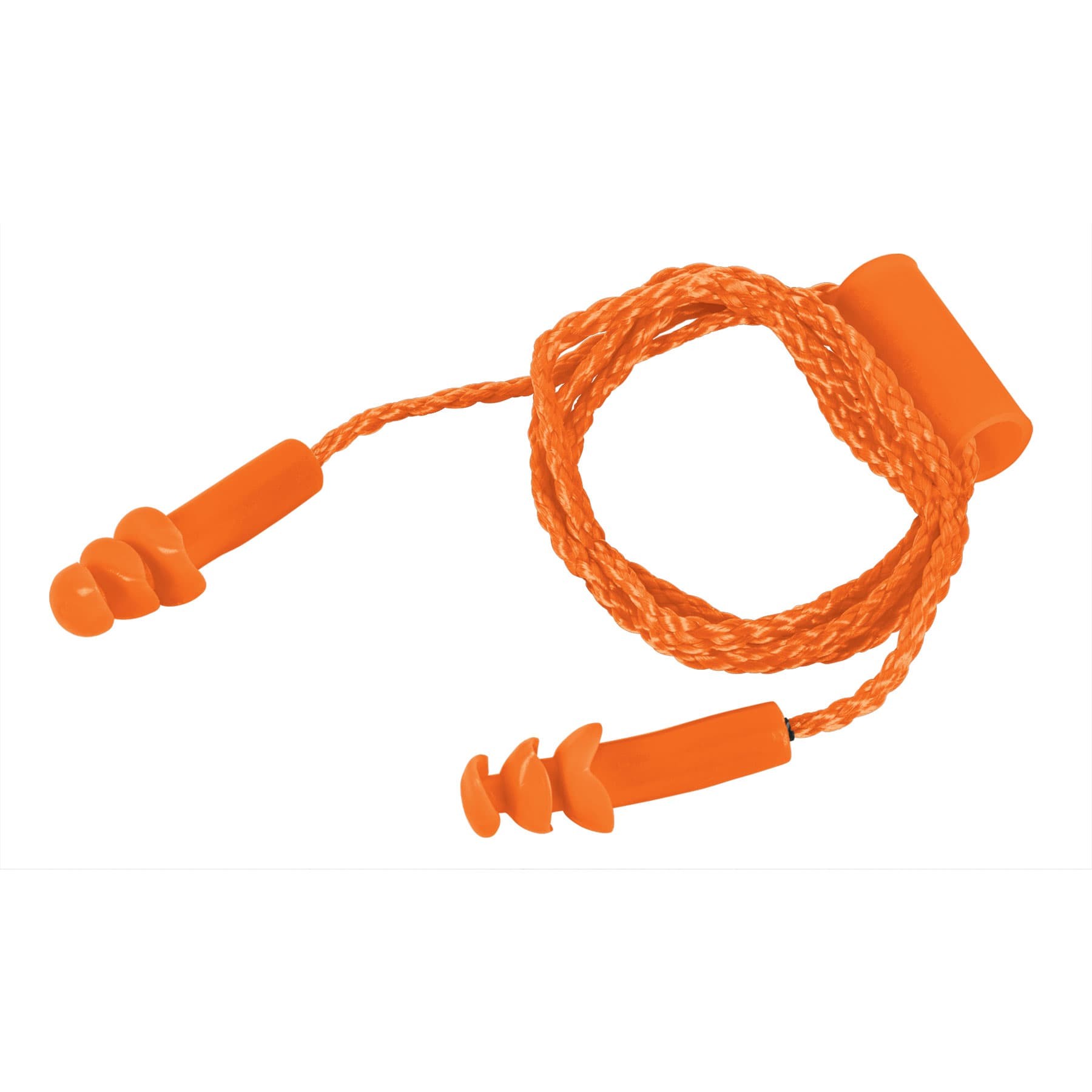 25 pares de tapones para los oídos con cable de silicona suave,  reutilizables, con cancelación de ruido para protección auditiva, dormir  (naranja)