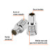Dado de 5.5 mm, 12 puntas, cuadro 1/4", TRUPER