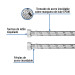 Manguera para boiler, acero inox. 3/4"H x 3/4"H, 100 cm