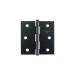 Bisagra cuadrada 3", negro mate, cabeza plana, BASIC