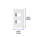 Placa 2 módulos de ABS, blanca, VOLTECK BASIC