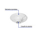 Portalámpara de porcelana, 4-1/2", redonda, VOLTECK