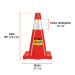Cono de precaución de 45 cm de PVC con reflejante, PRETUL