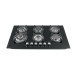 Parrilla gas empotrable 90cm, 6 quem, vidrio negro, RIVIERA