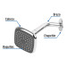 Regadera cuadrada 3-3/4" brazo y chapetón de acero, BASIC