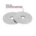 Bolsa de 1 kilo arandelas planas galvanizadas 1/8", FIERO