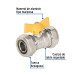 Válvula esfera para PE-AL-PE, 3/4", FOSET
