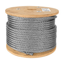 Metro de cable rígido 1/2" de acero 7x7 hilos, 75 m, FIERO