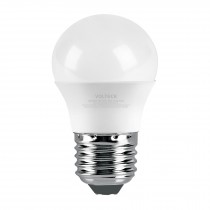 Lámpara LED tipo bulbo G45 3 W luz cálida, caja, Volteck