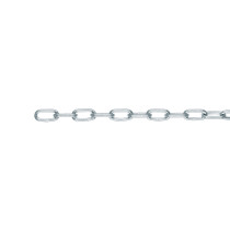 Metro de cadena galvanizada de 3/16", 65 m en cubeta, FIERO