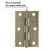 Bisagra rectangular 2-1/2 x 1-5/8", latón antiguo, HERMEX