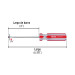 Desarmador plano 3/16 x 4" mango de PVC, PRETUL