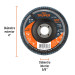 Disco laminado 4", grano 120 centro 5/8", fibra, TRUPER