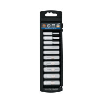 Juego de 10 dados largos cuadro 1/4" mm, TRUPER