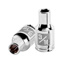 Dado de 3/16", 6 puntas, cuadro 1/4", TRUPER