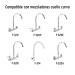 Cuello alto/curvo para mezcladora de fregadero, cromo, BASIC