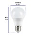 Lámpara LED tipo bulbo A19 6 W luz de día, caja, Volteck