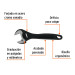 Llave ajustable (perico) 8" profesional pavonada, EXPERT