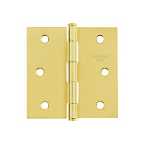 Bisagra cuadrada 3", latonado, cabeza plana, HERMEX BASIC