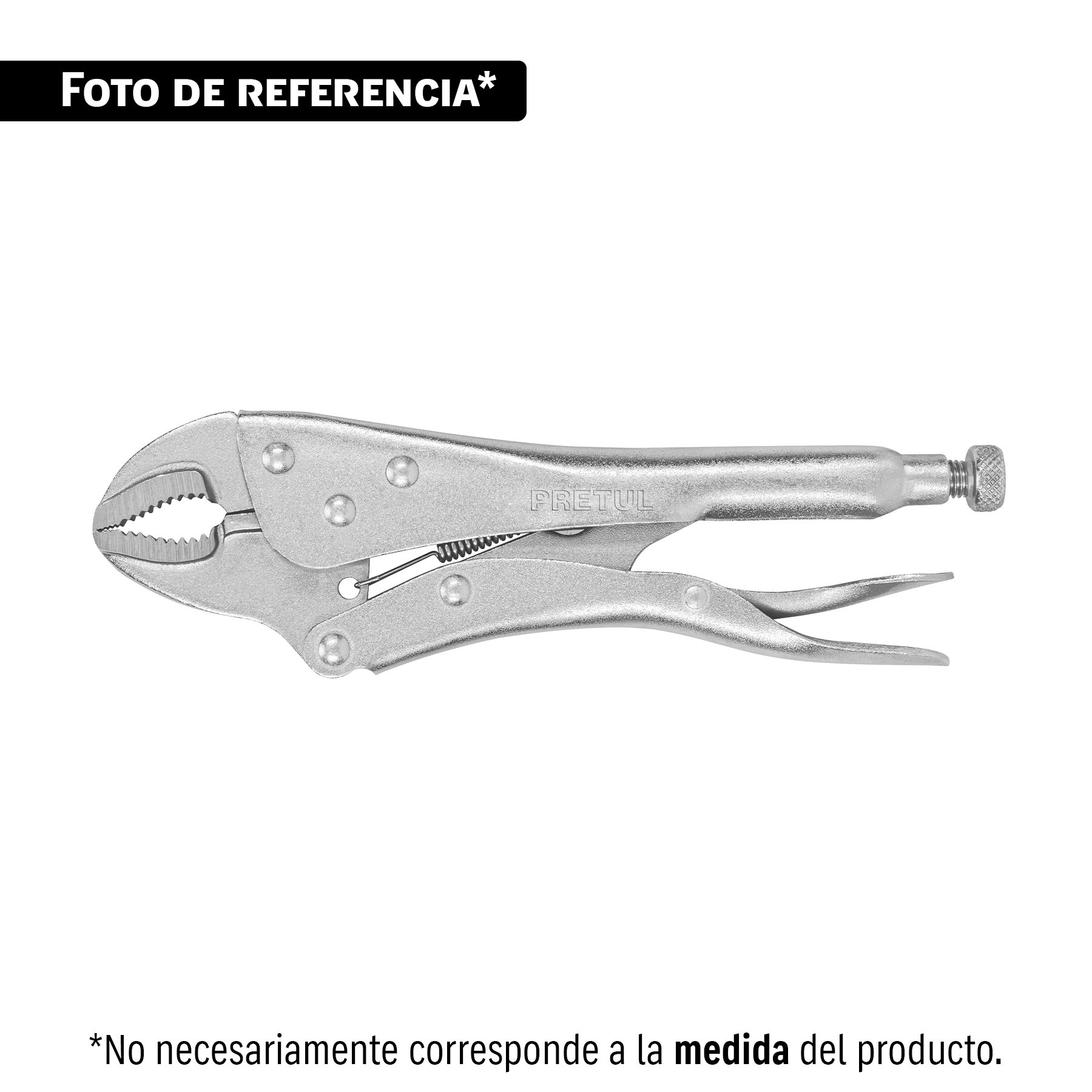 Pinza de presión 5" mordaza curva, PRETUL