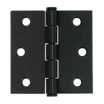 Bisagra cuadrada 2 1/2", negro mate, cabeza plana, HERMEX