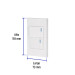 Placa armada 2 interruptores, 1.5 módulos, Española, blanco
