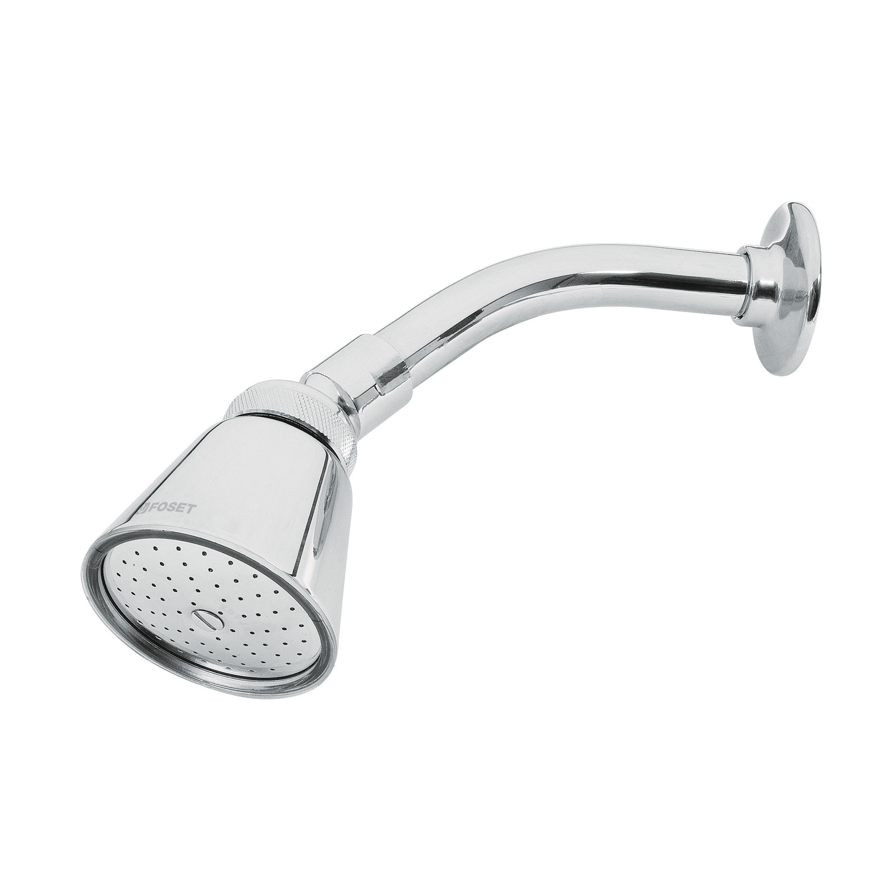 Regadera redonda 2-3/4",latón, c/brazo y chapeton,cromo,AERO