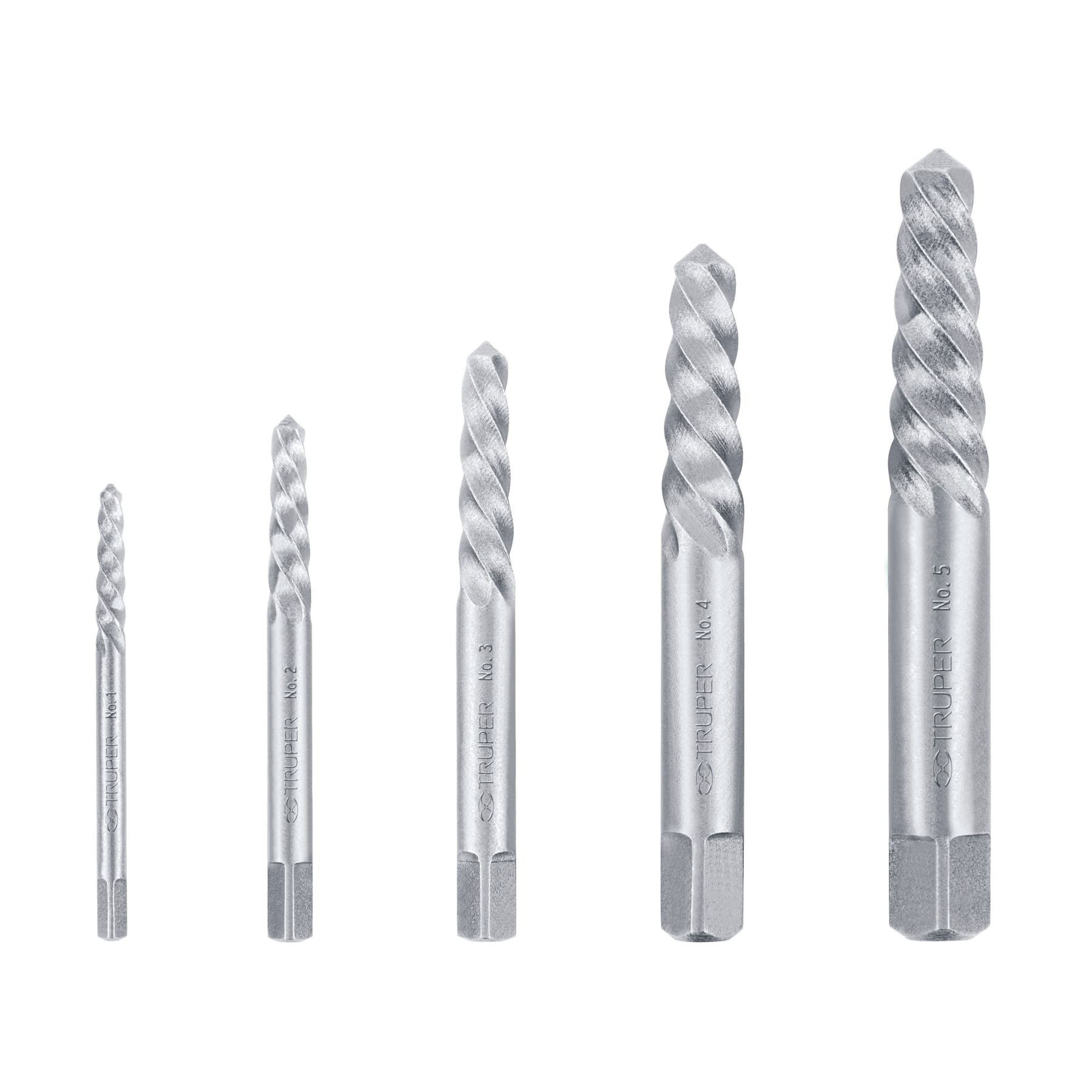 Juego con 5 extractores de tornillos, TRUPER