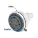 Regadera redonda 3-1/4", 5 funciones, sin brazo, FOSET AQUA