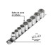 Juego de 9 dados cuadro 3/8" std, PRETUL