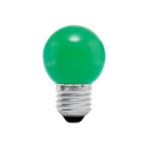 Foco LED 1 W, tipo globo G45, color verde, E26, VOLTECK