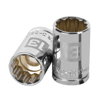 Dado de 13 mm, 12 puntas, cuadro 3/8", TRUPER