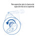 Palanca frontal plástica blanca para WC, FOSET
