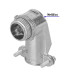 Conector curvo 1/2" para tubo flexible metálico, VOLTECK