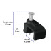 Bolsa con 20 grapas negras de 6 x 9.5 mm para cable plano