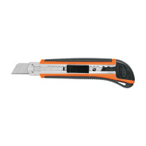 Cutter 18 mm profesional con alma metálica y grip, TRUPER
