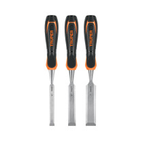 Juego de 3 formones mango Comfort Grip, TRUPER